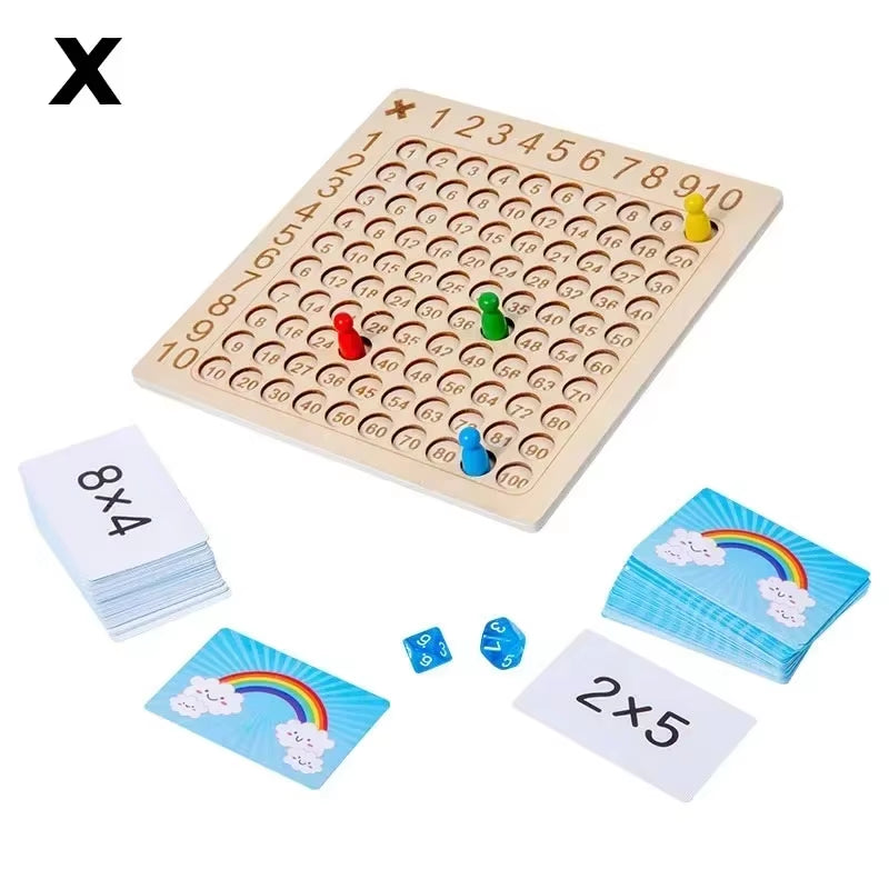 Engaging Montessori Multiplication Wooden Board Game - Fun Educational Toy for Kids to Master Math Skills