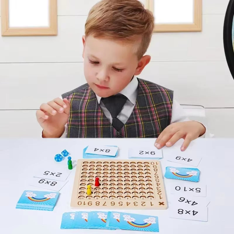 Engaging Montessori Multiplication Wooden Board Game - Fun Educational Toy for Kids to Master Math Skills